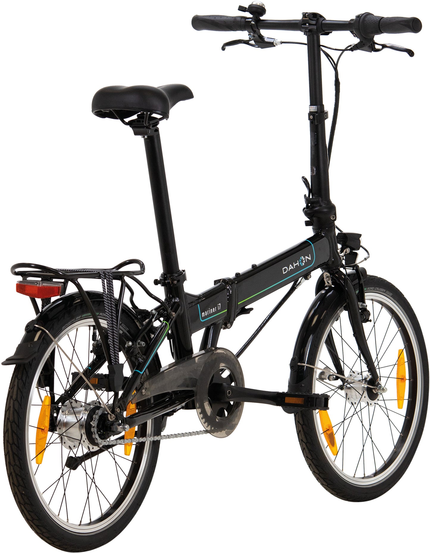 Folding bike Dahon Mariner i7 black, Deltech, Shimano Nexus 7-speed, Dynamo Hub, Saddle Bag and Stow Away Cover