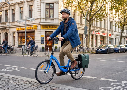 Folding bike DAHON Briza D8, Blue, 24", 8-Speed, Saddle Bag