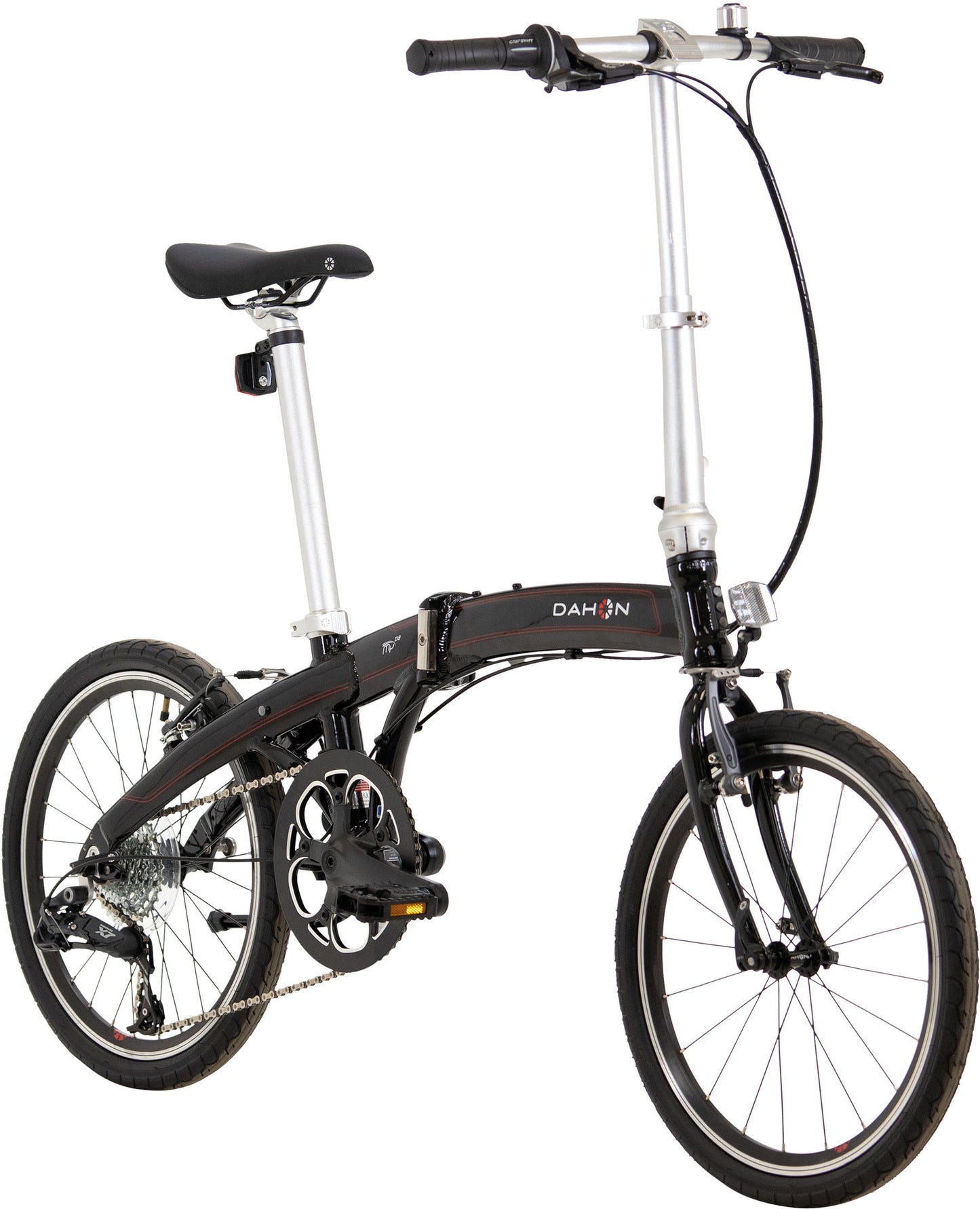 Folding bike DAHON Mu, 8-speed, black, Saddle bag DAHON and Stow Away Cover