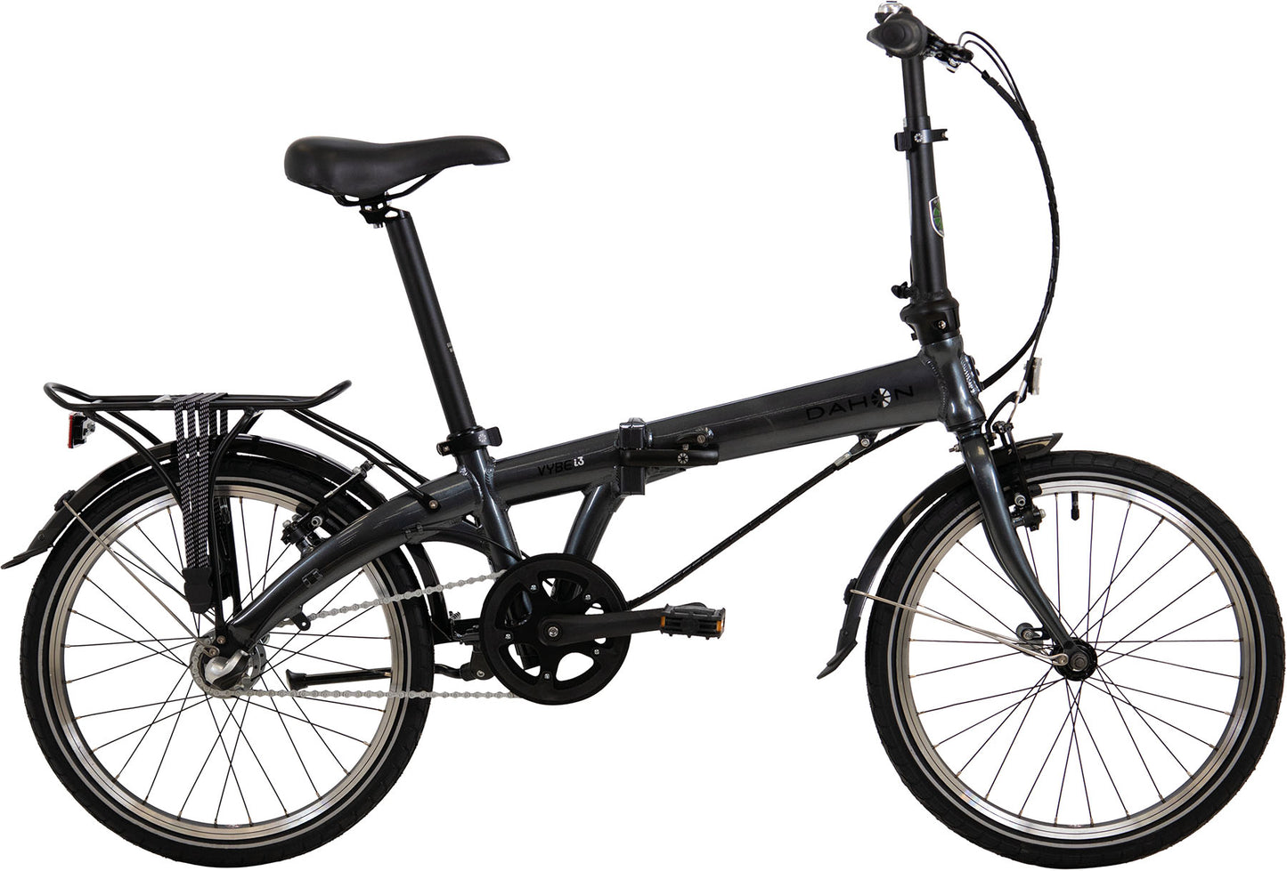 Folding bike DAHON Vybe i3, Deltech, Shimano Nexus, black, Saddle Bag and Stow Away Cover