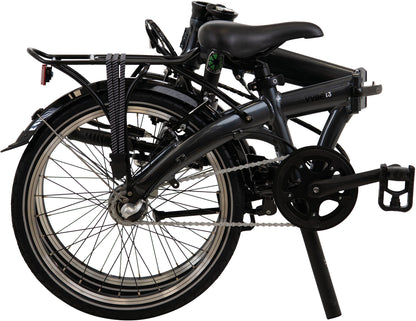 Folding bike DAHON Vybe i3, Deltech, Shimano Nexus, black, Saddle Bag and Stow Away Cover