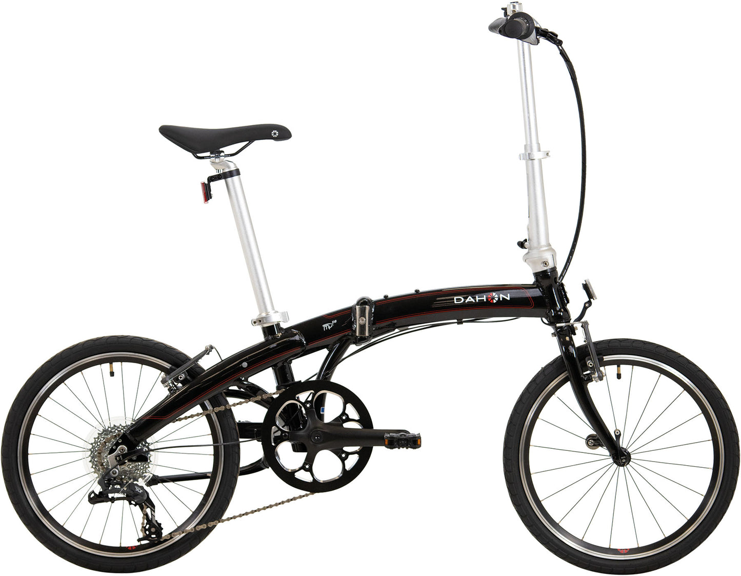 Folding bike DAHON Mu, 8-speed, black, Saddle bag DAHON and Stow Away Cover